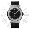 BUY CLASSIC FUSION AUTOMATIC BLACK DIAL BLACK RUBBER MEN’S 45MM WATCH - Time Avenue