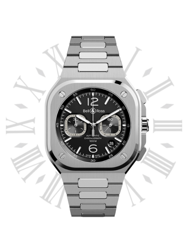 SHOP BR 05 CHRONO BLACK STEEL - Time Avenue